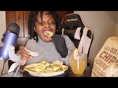 Chipotle Bowl With Tortilla ASMR Eating Sounds