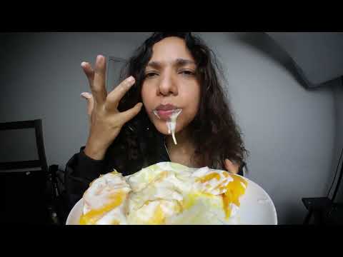 WOW....ASMR 🍼 Eating YOGURT, MANGO and Melón HAMI  フルーツ