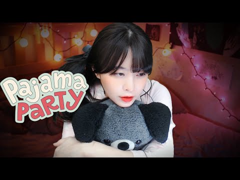 [ASMR] Pajama party🌙it puts you to sleep to keep spilling 'THINGS' 3DIO,MIMO