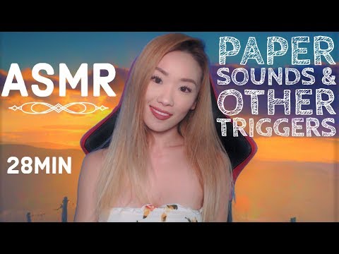 ASMR TINGLY TRIGGERS | Paper Sounds, Metal Tapping, Ear Massage, 28min
