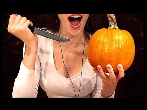 ASMR Pumpkin Carving & Tapping Sounds 🎃 #HalloweenASMR