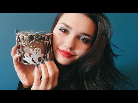 ASMR Tapping•Lid Sounds•Tracing on my Marshmallow Fireside Candle🕯