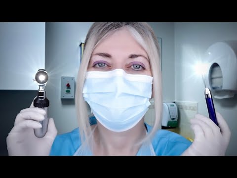 ASMR Ear Exam, Ear Cleaning & Hearing Test by Two Doctors - Otoscope, Drops, Gloves, Microsuction