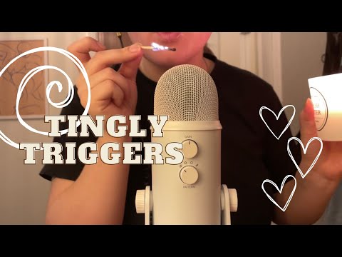 ASMR lovely tingly triggers to help you fall asleep🌛🤎 (minimal talking)