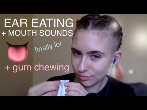 ASMR - Intense ear eating + mouth sounds! With and without gum :)