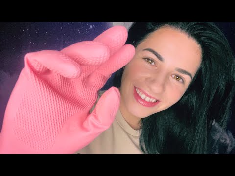 ASMR | Rubber Gloves Sounds (Hand Movements & Soft Whispers)