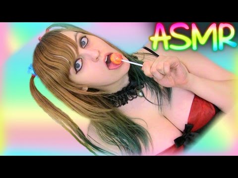 ASMR Lollipop Licking ░ Mouth Sounds ♡ Kisses, SkSkSk, Blowing Air, Ear to Ear, Food Eating ♡
