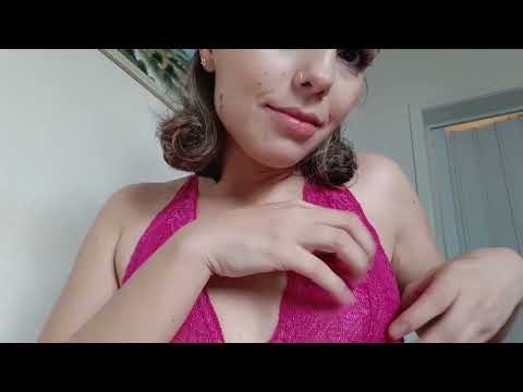 asmr scratching shirt and mouth sounds