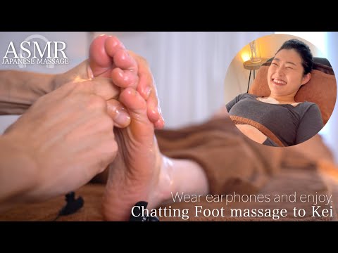 Chatting foot massage to Japanese beautiful lady｜美しい日本人女性と雑談足つぼマッサージ｜#KeiMassage