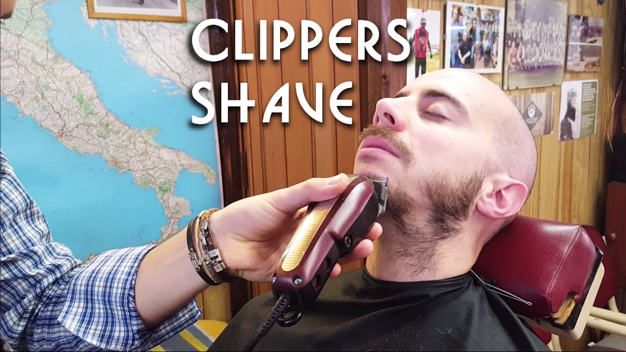 💈 Italian Barber - Head and Face Shave with clippers - ASMR no talking