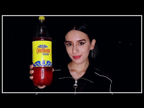 ASMR EN ESPAÑOL - PROBANDO GASEOSA COLOMBIANA