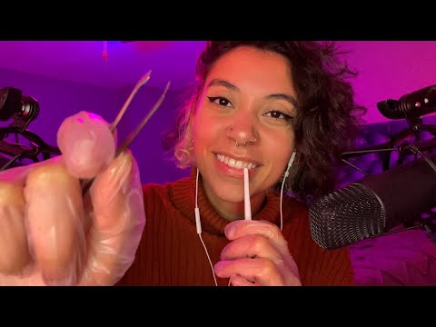 Doing Your Eyebrows ~ Spoolie Nibbles, Plucking, & Mouth Sounds ~ ASMR