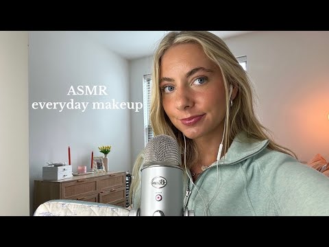 ASMR everyday makeup (relaxing whisper + makeup sounds)