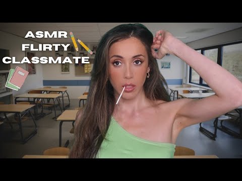 ASMR Flirty Classmate | soft spoken + lollipop mouth sounds