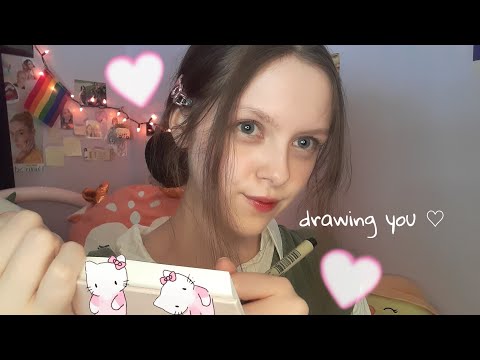 ASMR girl in the back of the class draws you 📝♡ (personal attention, lofi, whispered)
