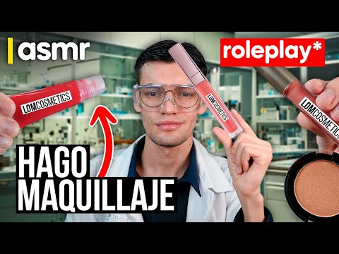 ASMR español roleplay para dormir laboratorio haciendo maquillaje