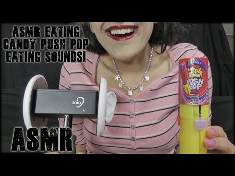 ASMR Eating 🍬A Pushpop || Eating Sounds (3DIO)* ~ BINAURAL💖(Soft Spoken)💖🍬