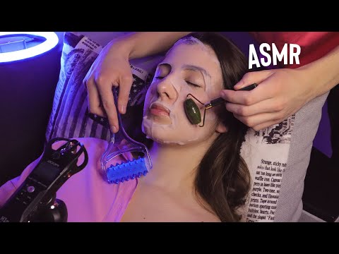 ASMR skincare before bedtime | best face massage for deep sleep