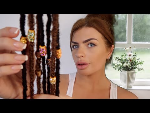 ASMR - Putting Beads on your Locs in class 💜 (personal attention roleplay)