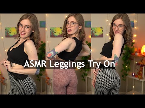 ASMR Leggings Scratching & Try On Haul | White pair sounds the best!!