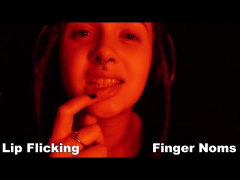 ASMR | Lip FLICKING And Finger Noms 👉👅👈  Mouth Sounds