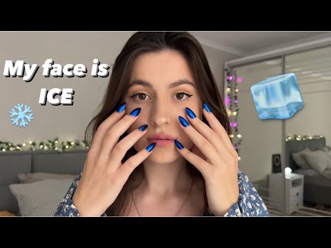 🌨Asmr MY FACE IS ICE🧊in 10 minutes ❄️|Tapping on ICE face 🥶| Asmr for sleep and relax #sleep