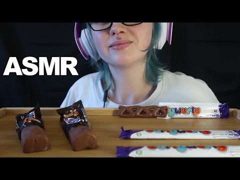 ASMR Snickers Ice Cream Bars & A Chewy Curlywurly 🥜 [Eating Sounds]