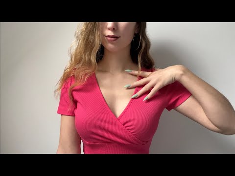 ASMR | Skin Scratching, Collarbone tapping, hand and fabric sounds🔥