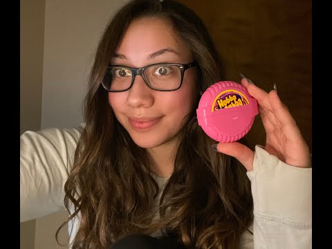 ASMR Gum Chewing, Scratching, Tapping
