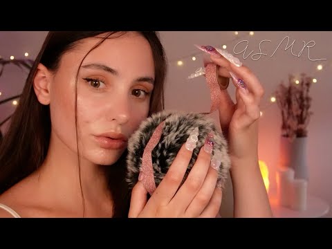 ASMR Brainmassage 💆🏻‍♀️ tingly Triggers on Fluffy Mic Cover 🎙️ NO TALKING 🤫