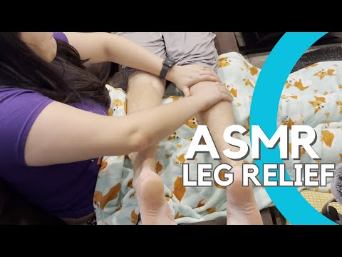 ASMR Leg Massage for Runners Relief | Leg Massage, Trace, and Tickle | No Talking