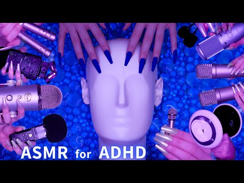 ASMR for ADHD 💙Changing Triggers Every Minute😴 Scratching , Tapping , Massage & More| No Talking 4K