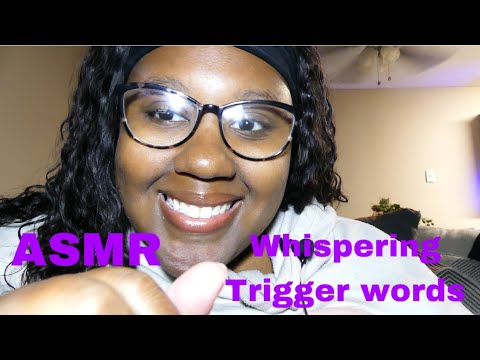 ASMR *whispering trigger words & wet mouth sounds | Janay D ASMR