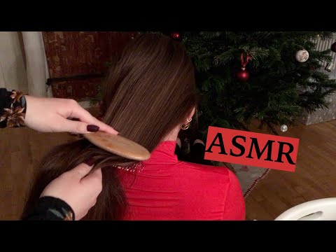 ASMR HAIRY CHRISTMAS 🎄 (Hair Play, Brushing Sounds, Scalp/Neck Massage For Relaxation)