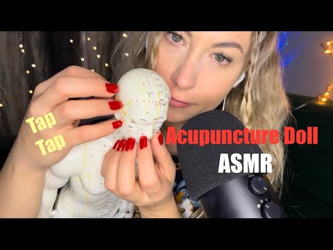 ASMR Acupuncture Doll (Tapping, Scratching, Gentle Mouth Sounds) 🫳🏻 👄