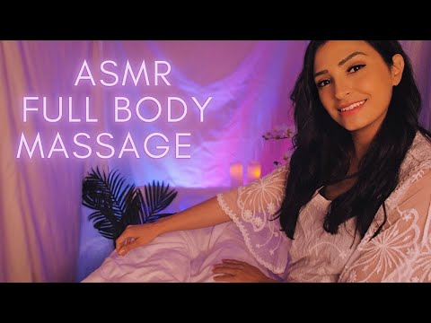 ASMR Full Body Massage Roleplay | Scalp, Face, Legs & Foot Massage | ASMR Massage with Music Option