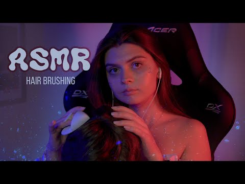 ASMR 4K Hair Brushing and Whispering