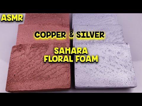 ASMR Copper vs Silver Sahara Floral Foam Crushing - Satisfying Floral Foam ASMR