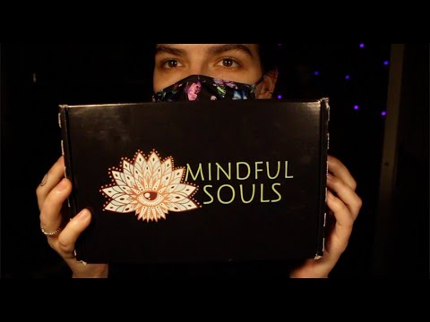 ASMR Unboxing Mindful Souls Subscription ~ Tapping, Crystals, & Whispers🦋
