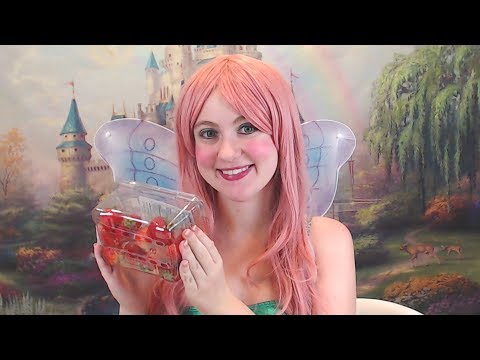 Fairy Eats Strawberries ASMR ~Mouth Sounds~