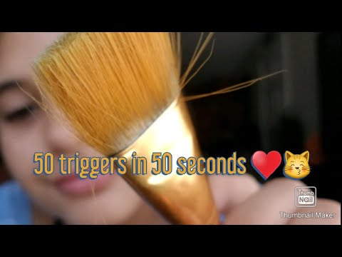 ASMR~5 triggers in 50 seconds~