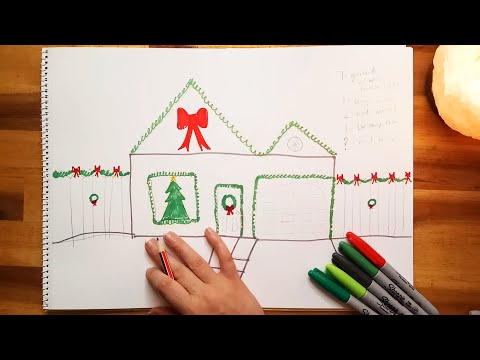 ASMR Drawing Your Yard Decoration Plan Play