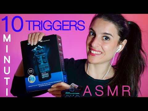 🎧ASMR ITA | 10 TRIGGERS IN 10 MINUTI con NUOVO MICROFONO ZOOM H6 BLACK EDITION 🎙