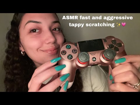 ASMR fast and aggressive tappy scratching ✨💗
