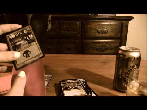 HD Binaural | Putting Sleeves on Magic Cards | Show and Tell | Cider Drinking | Casual ASMR
