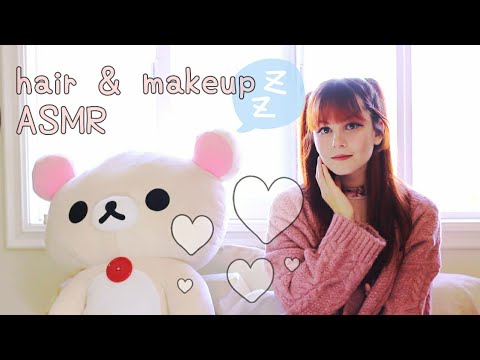 [ASMR] simple casual doll/anime girl makeup & hairstyle tutorial