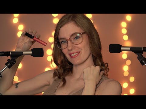 ASMR Lipstick Try On Haul with Mouth Sounds (Cream & Liquid!)