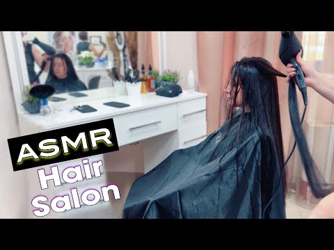 Real Hair Salon  💇🏻‍♀️ Dyeing. Washing. Cutting. Blow Drying *ASMR