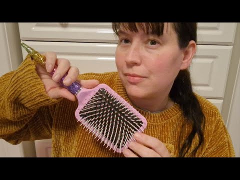 ASMR Hair Brushing RP (Filmed on my new phone.. is it clearer sound???)