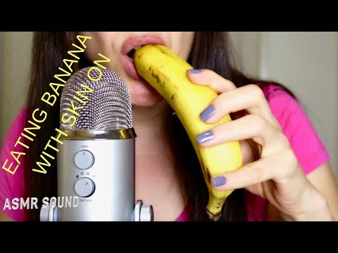 ASMR EATING BANANA WITH SKIN ON | CRUNCHY AND RELAXING SOUND